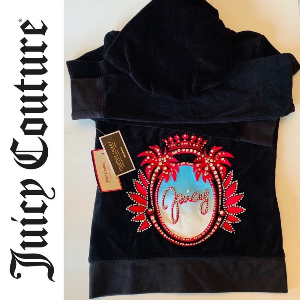 🖤NWT DELUXE JUICY COUTURE CRYSTAL ISLAND ZIP JACKET BNWT! 😍